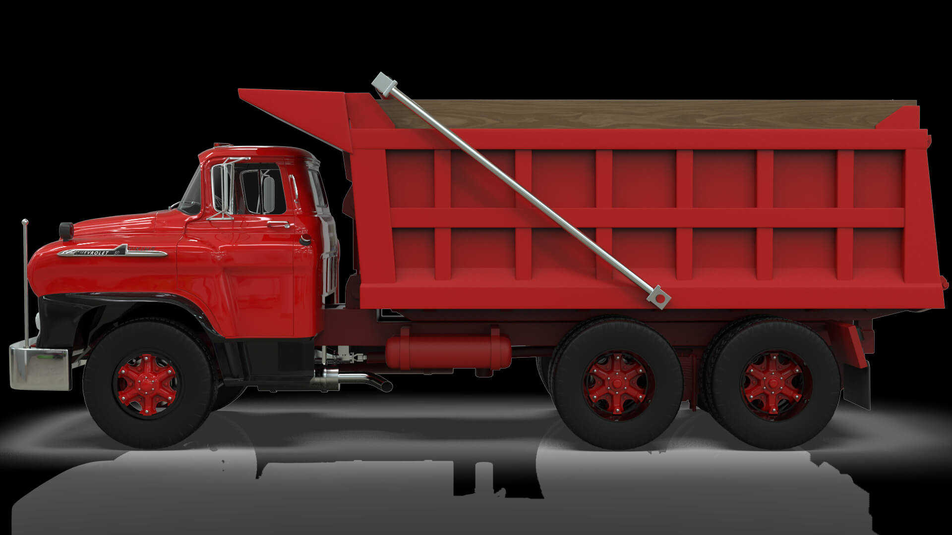 1958 Viking 50 Tandem Dump Truck 3D Model