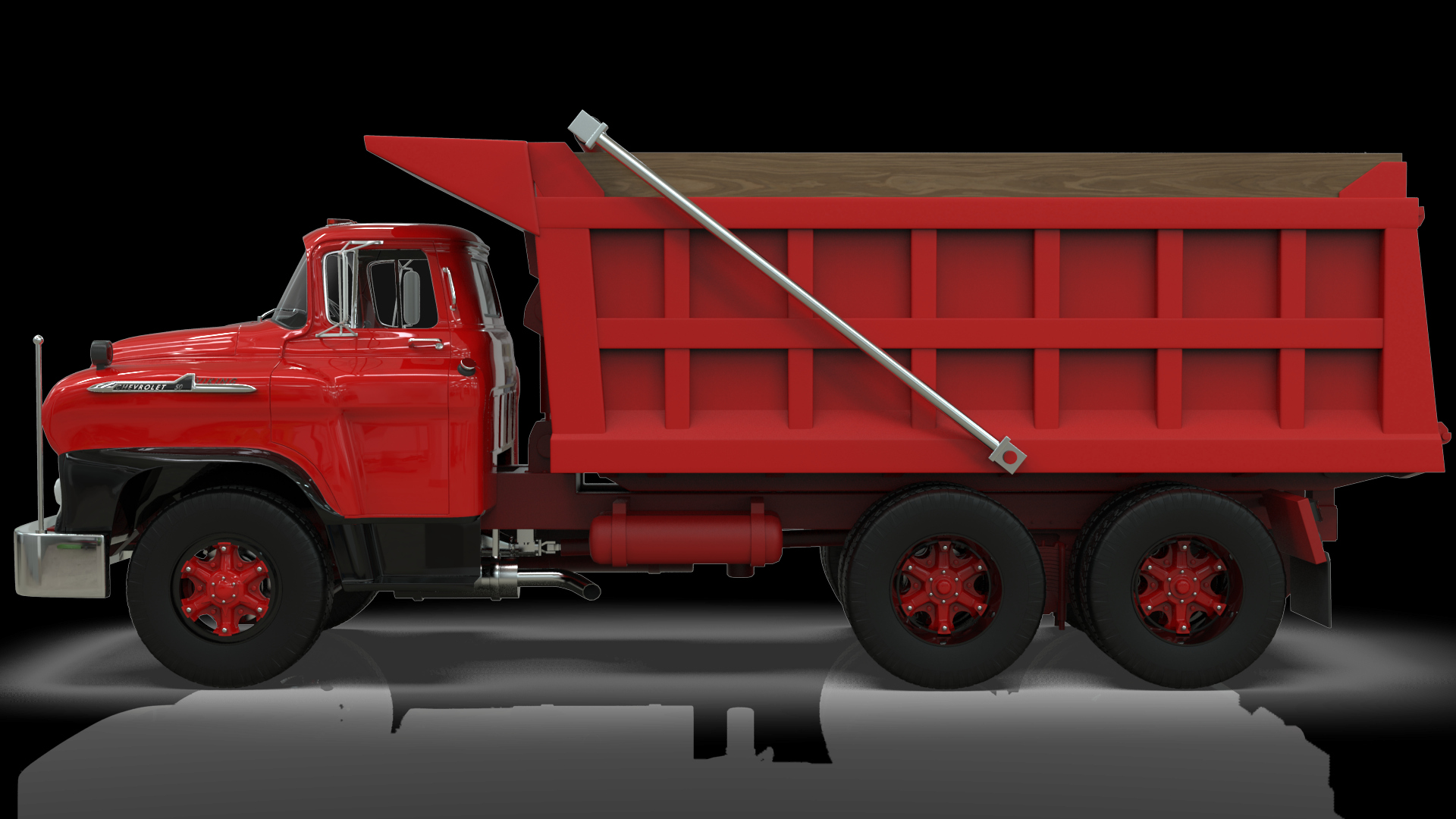 1958 Viking 50 Tandem Dump Truck 3D Model