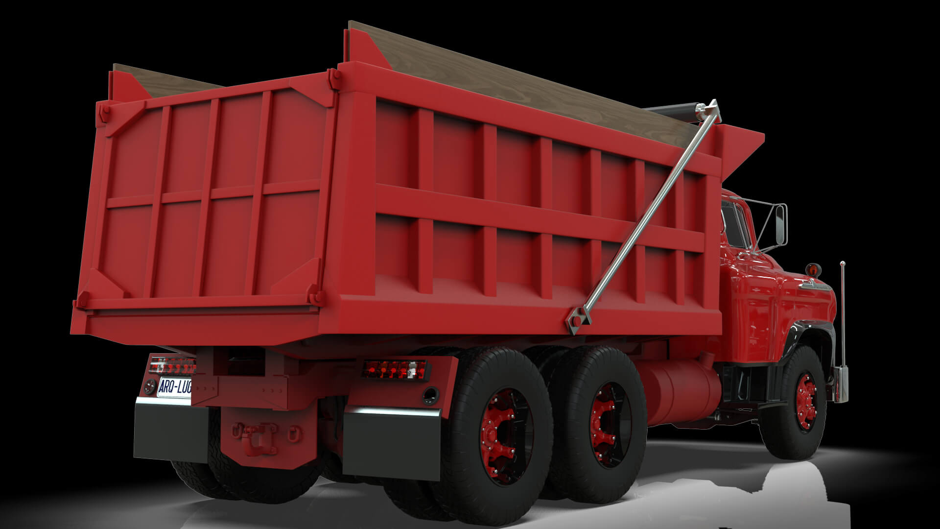 1958 Viking 50 Tandem Dump Truck 3D Model