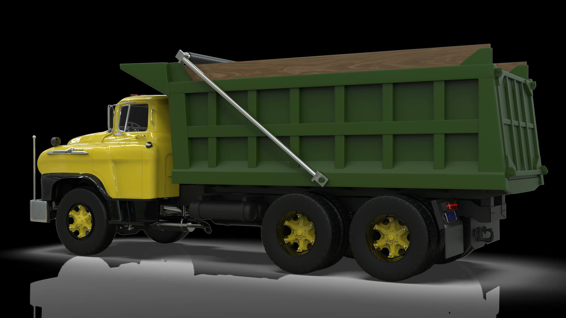 1958 Viking 50 Tandem Dump Truck 3D Model