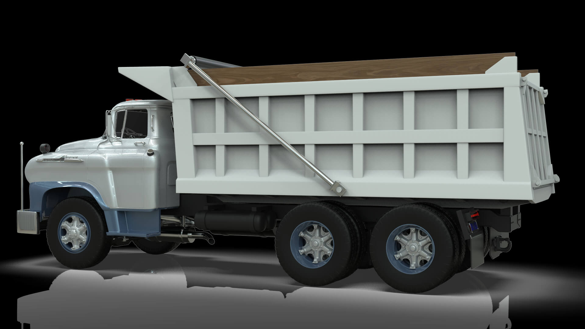 1958 Viking 50 Tandem Dump Truck 3D Model
