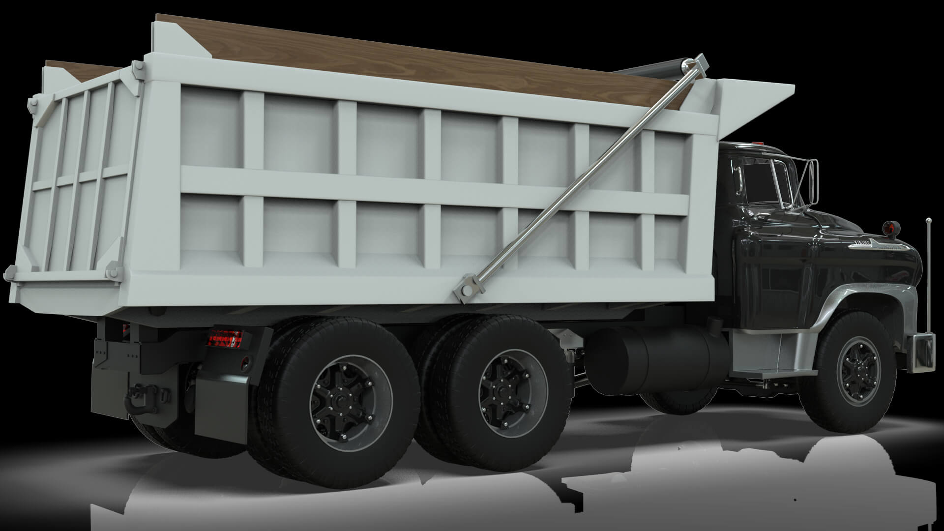 1958 Viking 50 Tandem Dump Truck 3D Model
