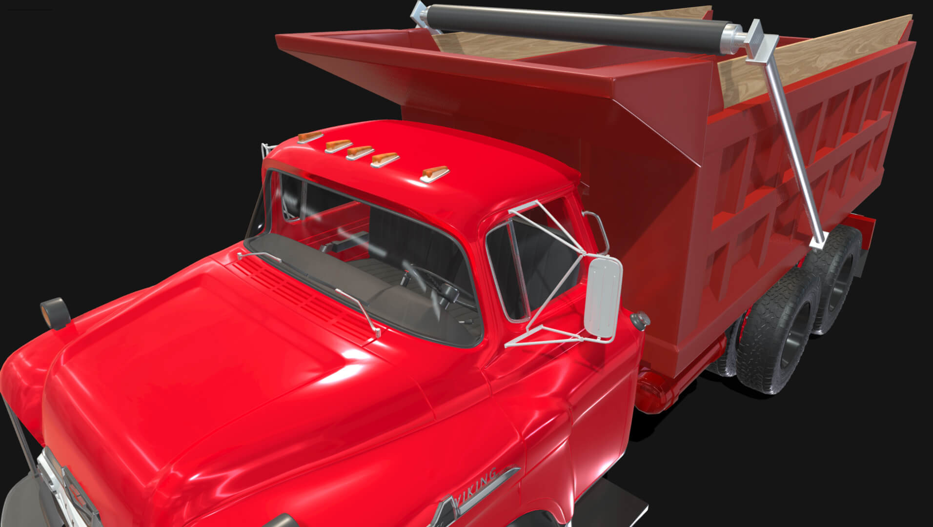 1958 Viking 50 Tandem Dump Truck 3D Model