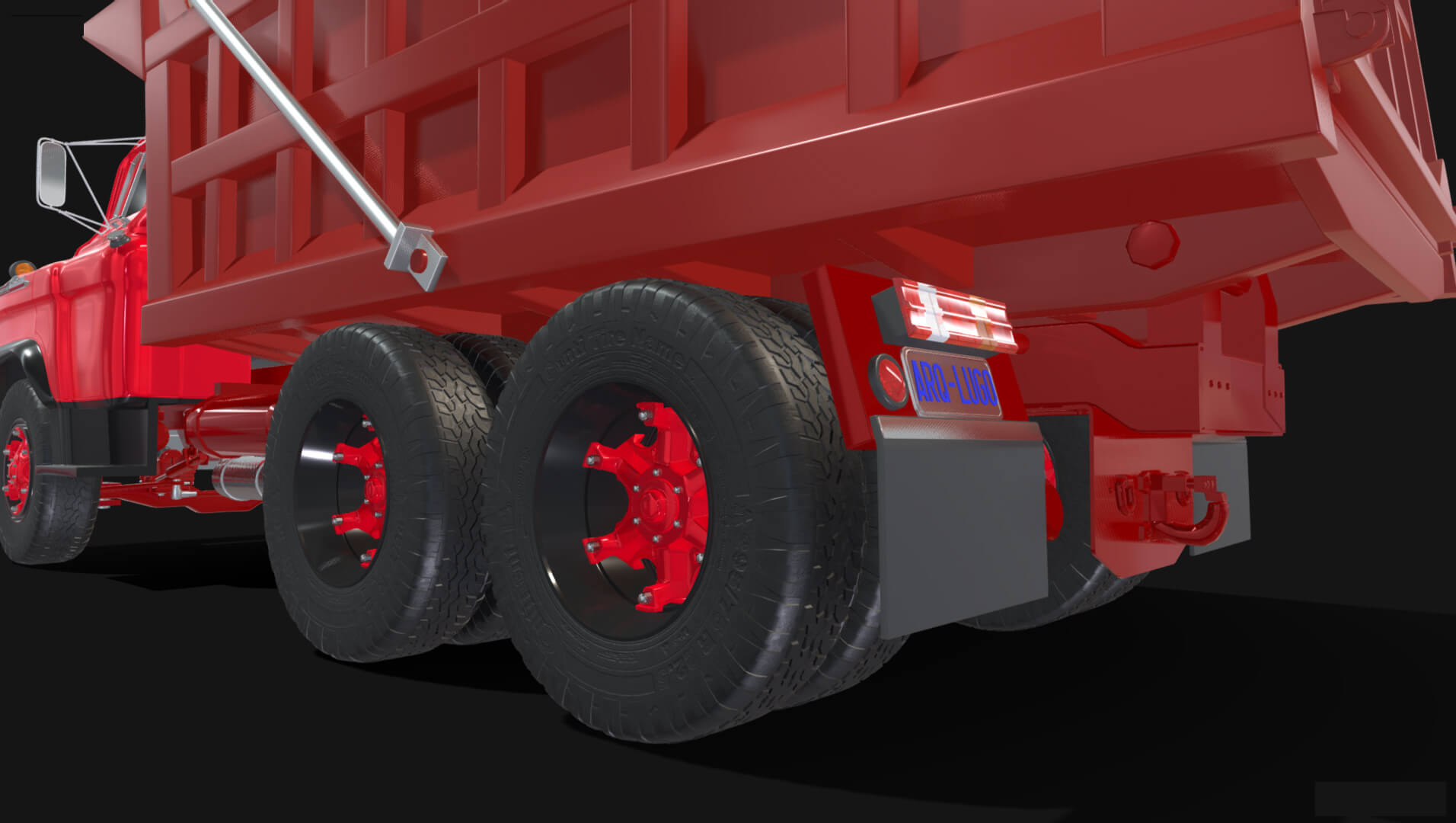 1958 Viking 50 Tandem Dump Truck 3D Model