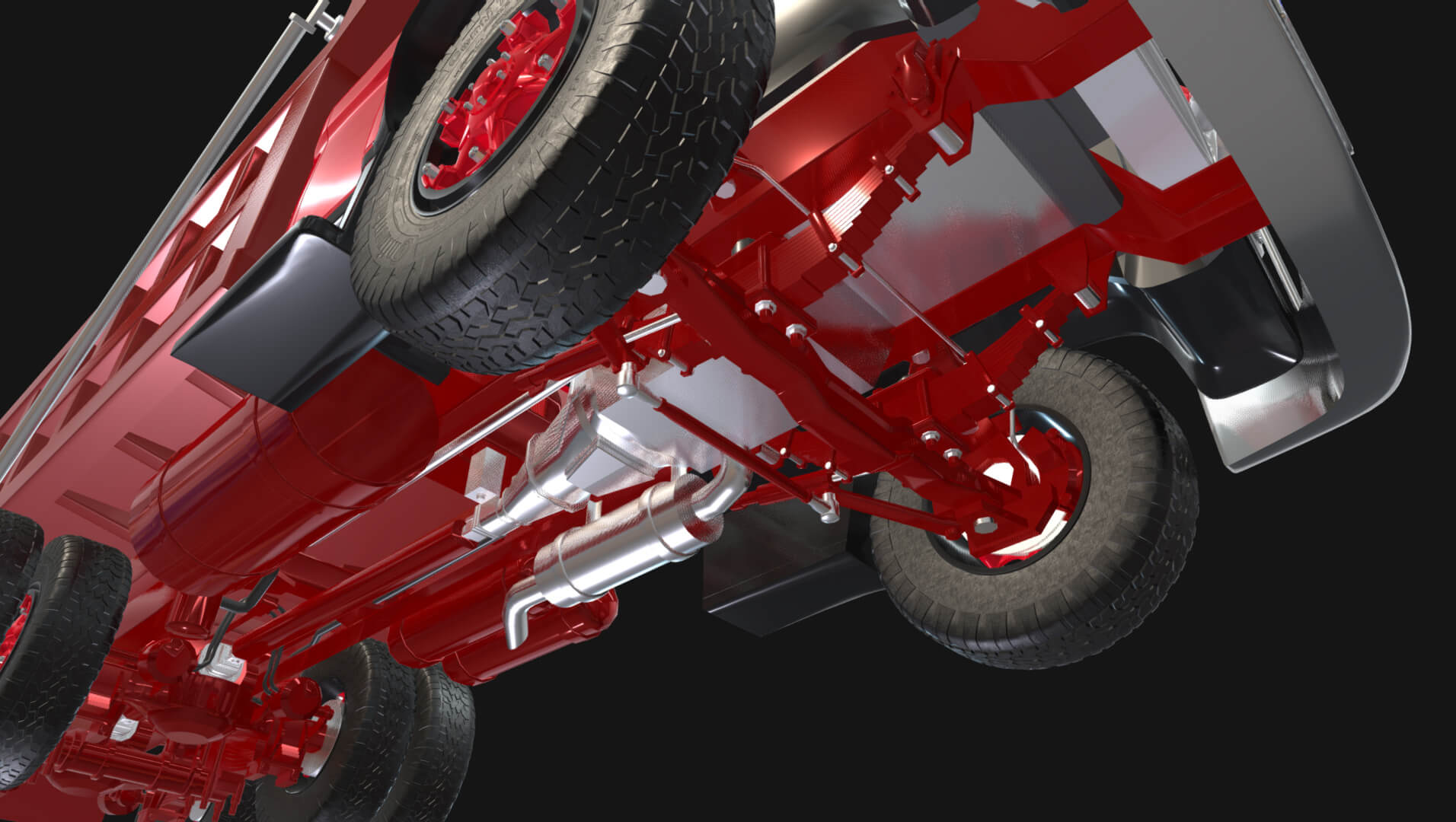 1958 Viking 50 Tandem Dump Truck 3D Model