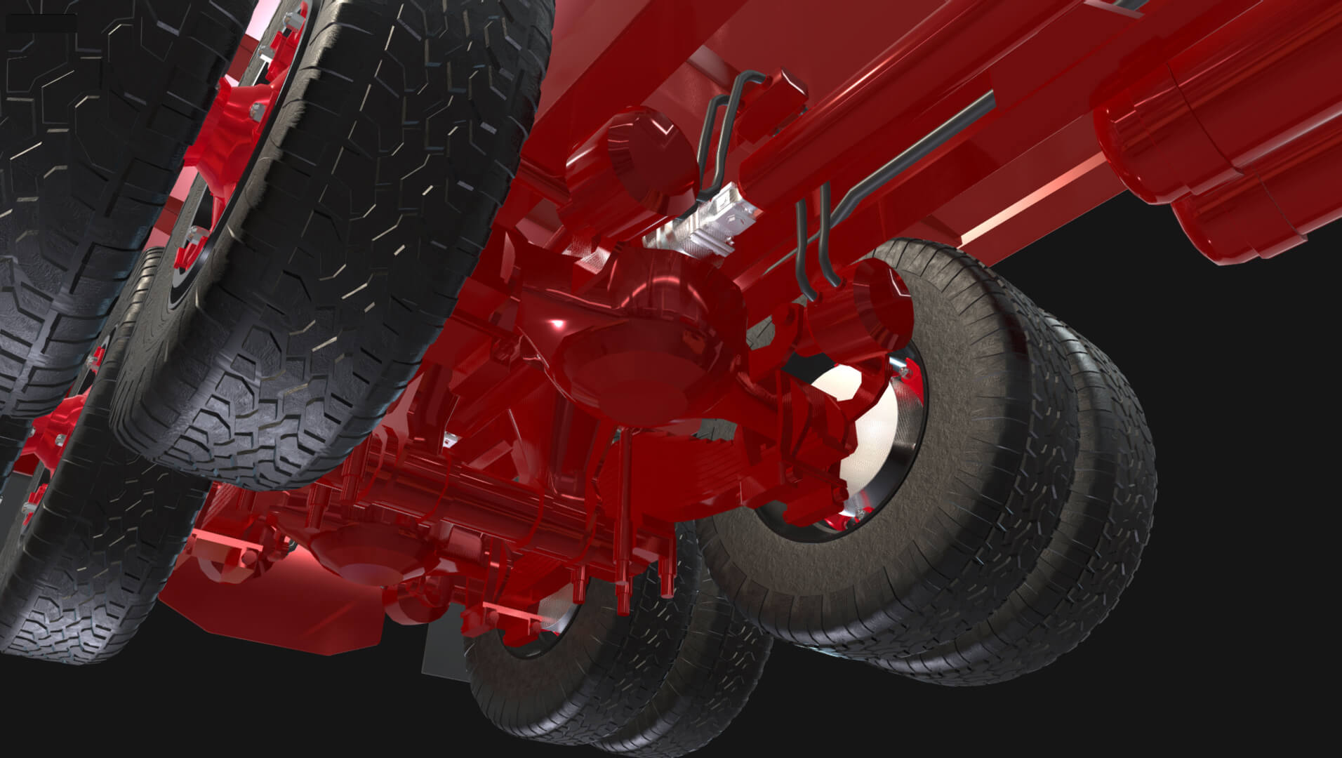1958 Viking 50 Tandem Dump Truck 3D Model