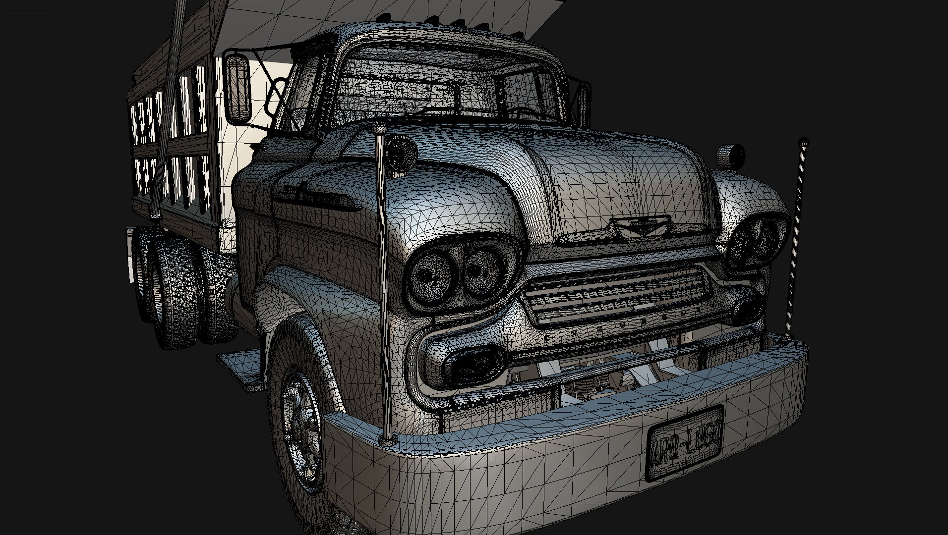 1958 Viking 50 Tandem Dump Truck 3D Model