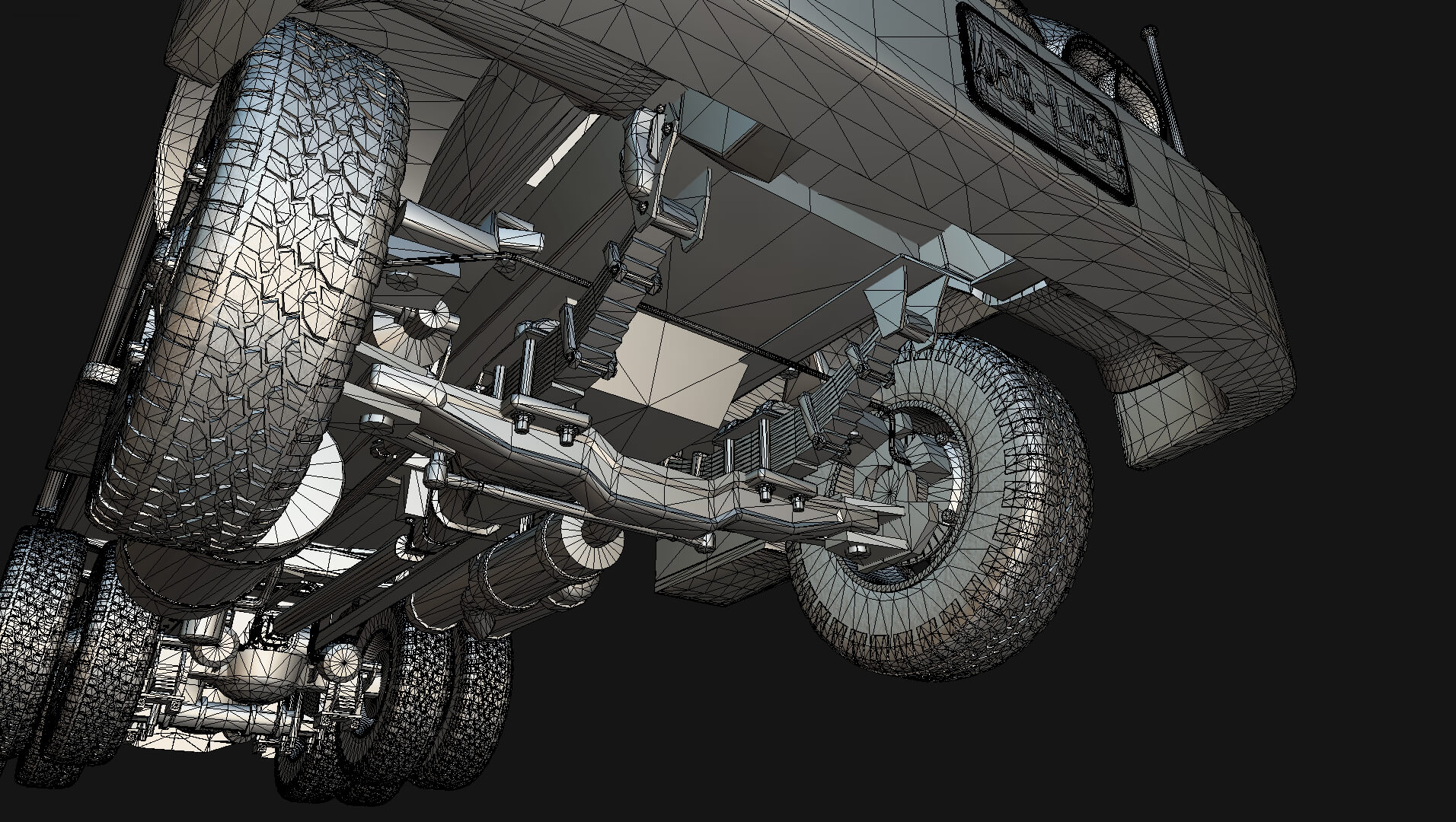 1958 Viking 50 Tandem Dump Truck 3D Model