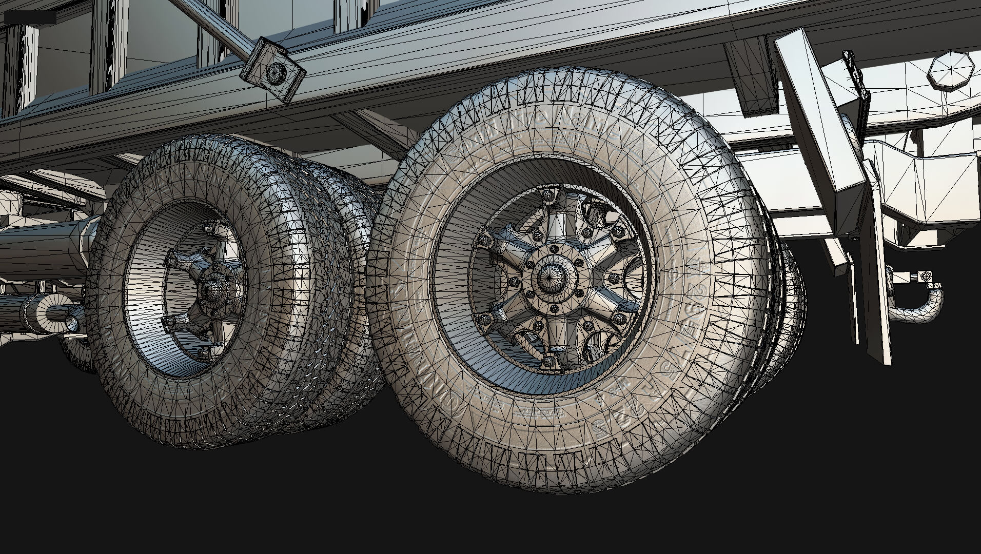 1958 Viking 50 Tandem Dump Truck 3D Model