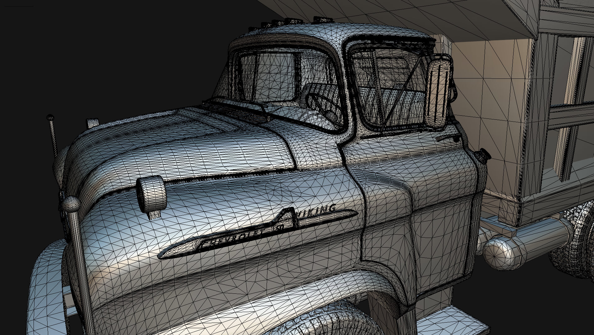 1958 Viking 50 Tandem Dump Truck 3D Model