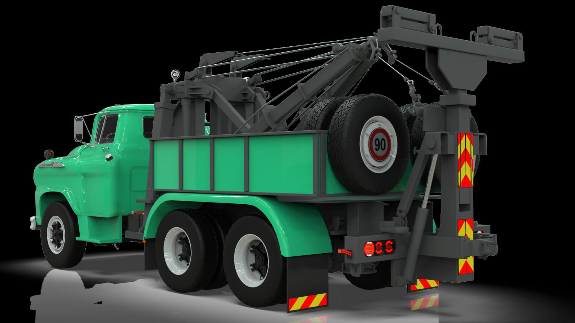 1958 Viking 50 Wrecker Tow Truck 3D Model