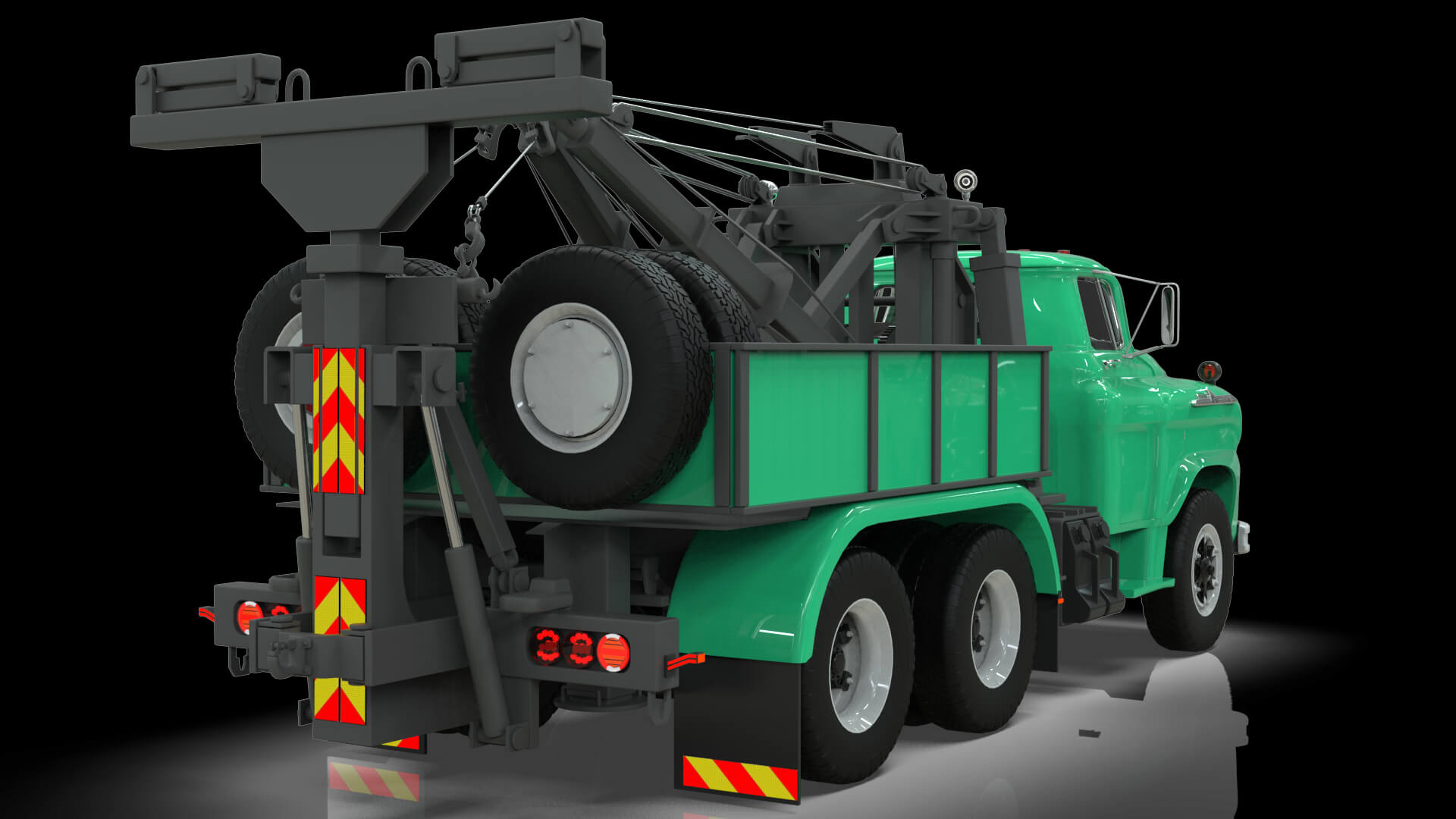 1958 Viking 50 Wrecker Tow Truck 3D Model