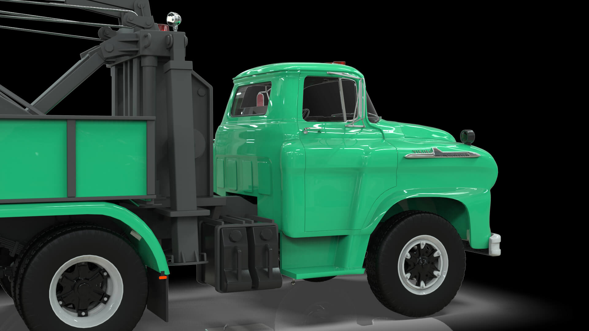 1958 Viking 50 Wrecker Tow Truck 3D Model
