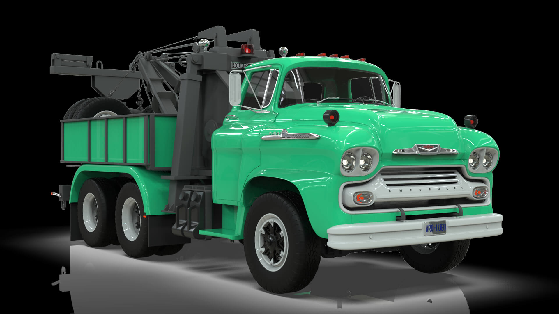 1958 Viking 50 Wrecker Tow Truck 3D Model