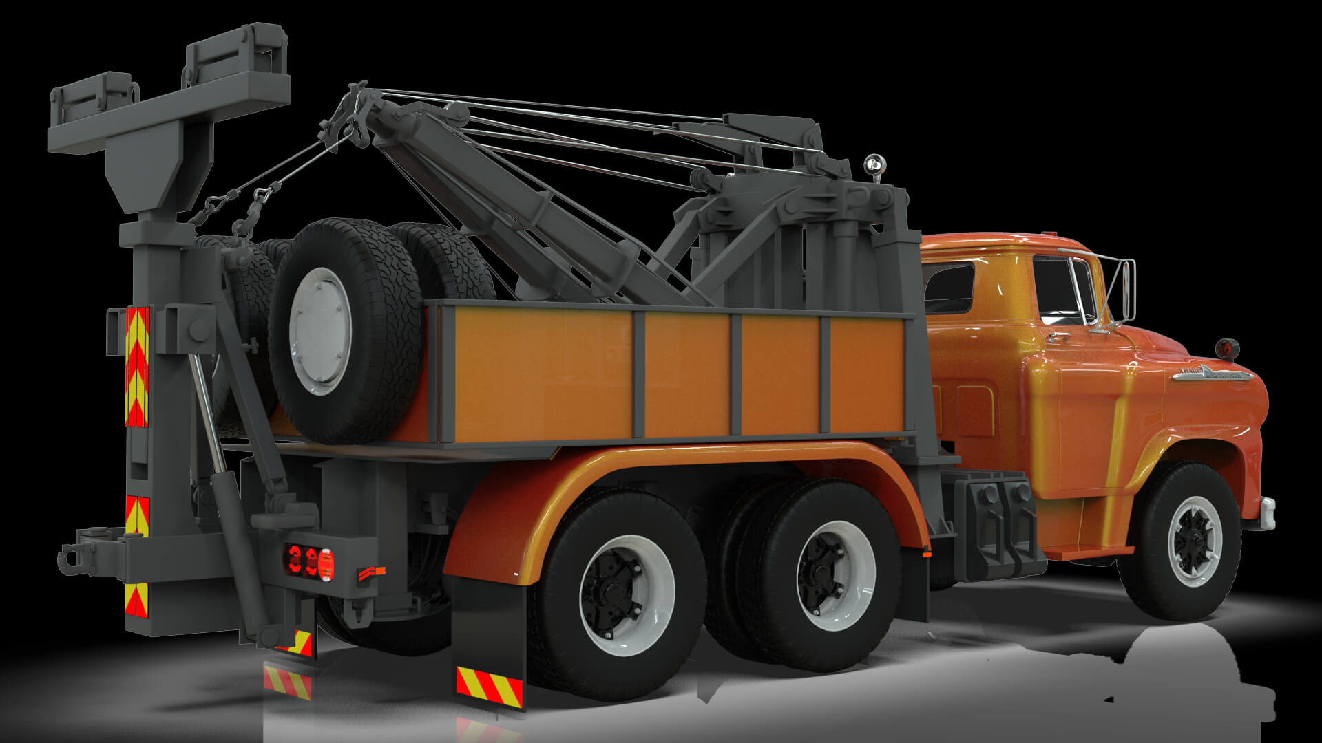 1958 Viking 50 Wrecker Tow Truck 3D Model