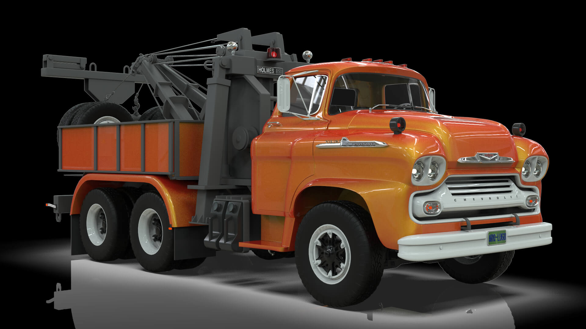 1958 Viking 50 Wrecker Tow Truck 3D Model