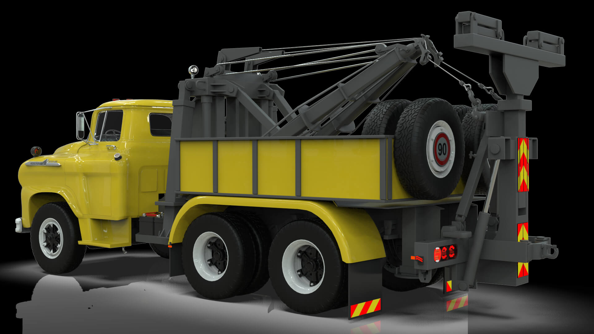 1958 Viking 50 Wrecker Tow Truck 3D Model