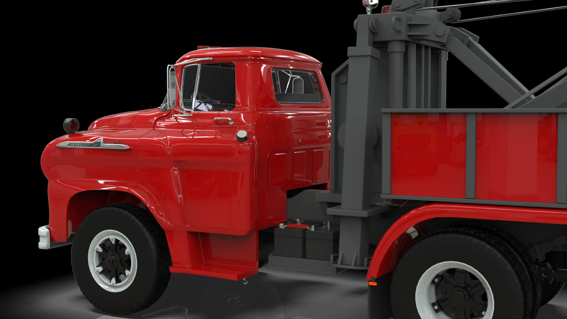 1958 Viking 50 Wrecker Tow Truck 3D Model
