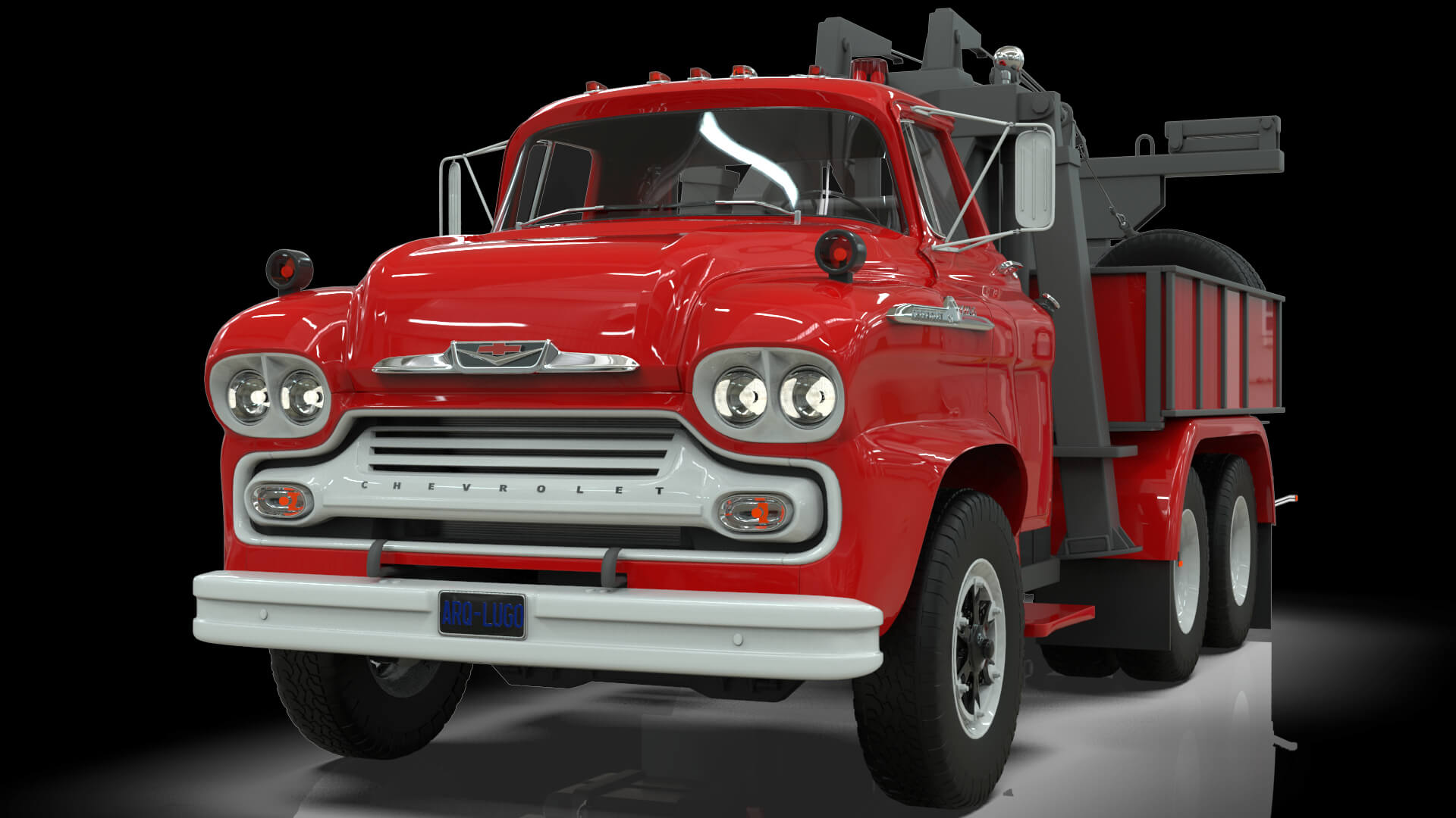 1958 Viking 50 Wrecker Tow Truck 3D Model