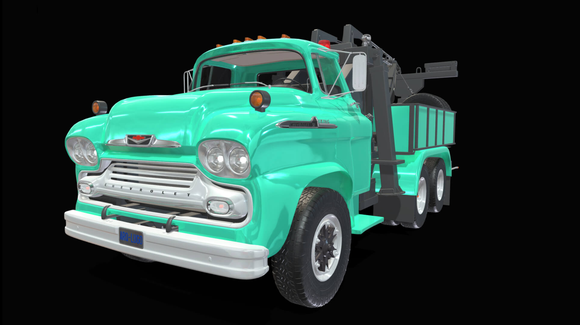 1958 Viking 50 Wrecker Tow Truck 3D Model