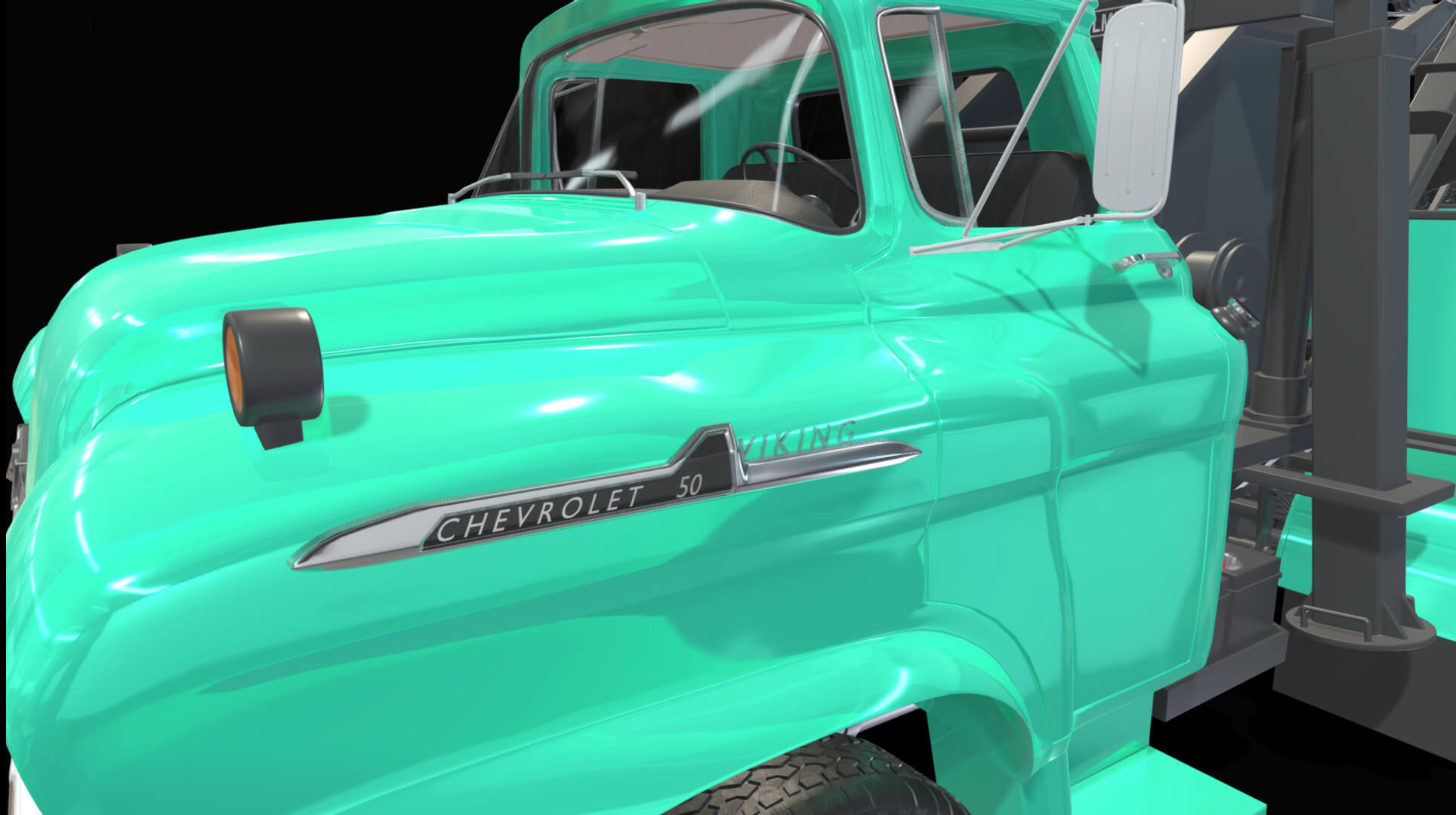 1958 Viking 50 Wrecker Tow Truck 3D Model