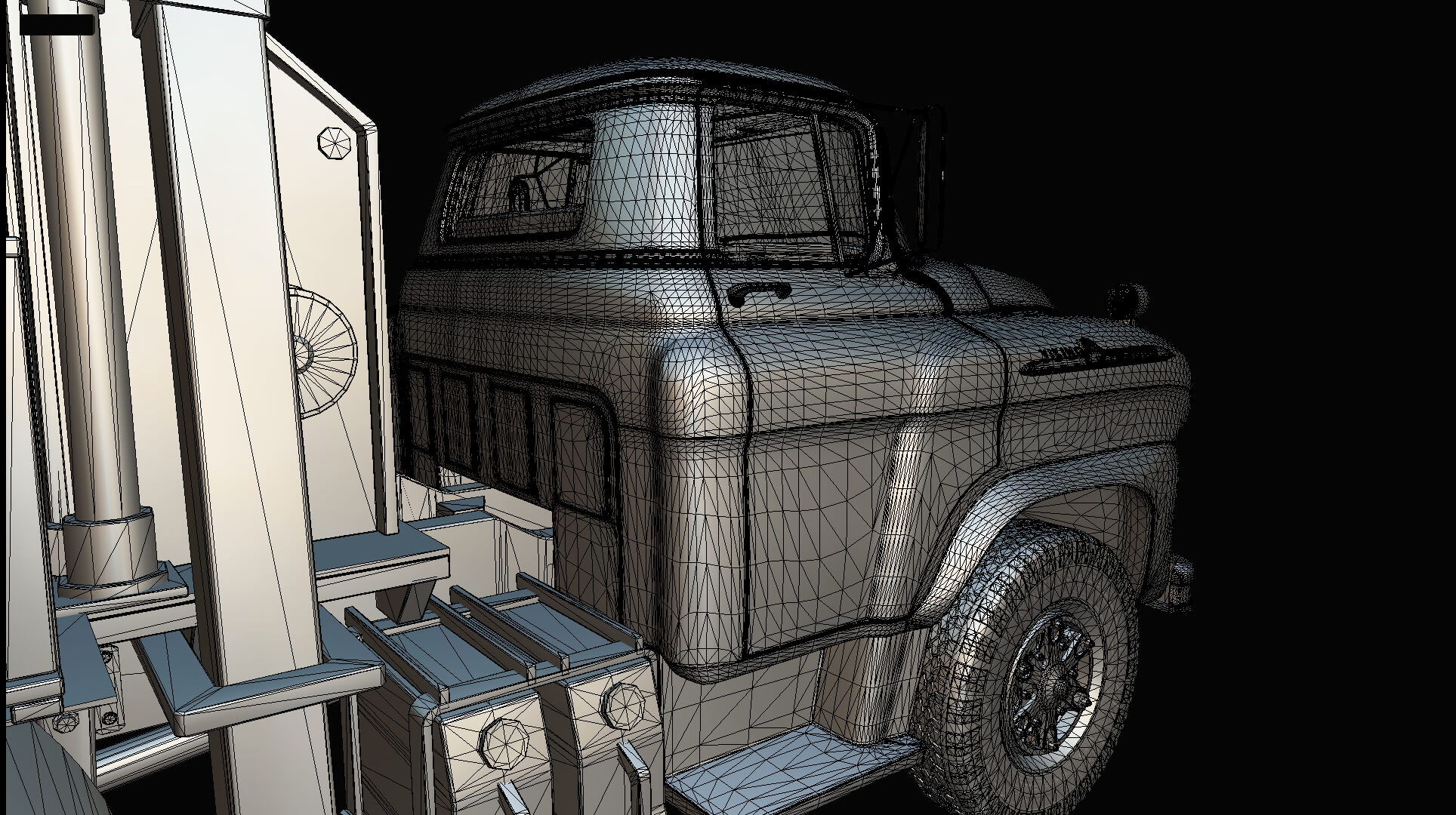 1958 Viking 50 Wrecker Tow Truck 3D Model