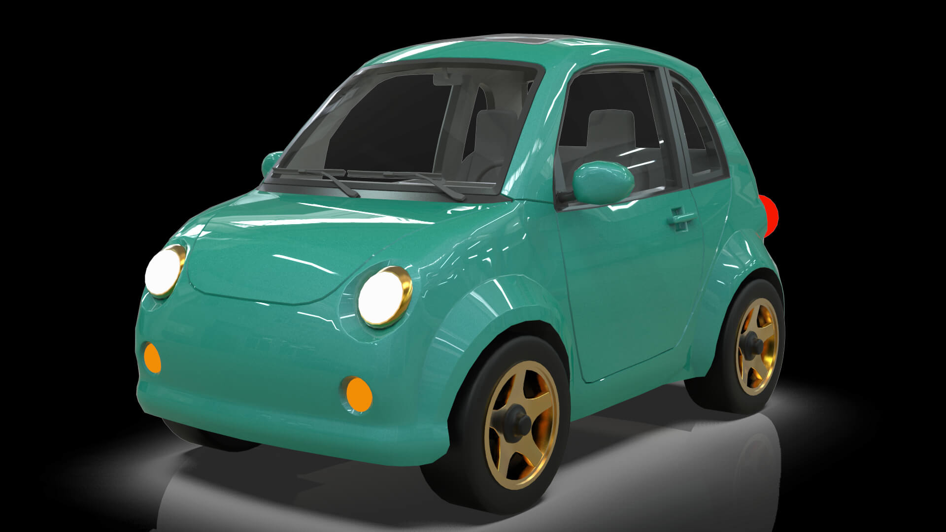 Concept Coupe Cartoon Car High Detail 3D Model