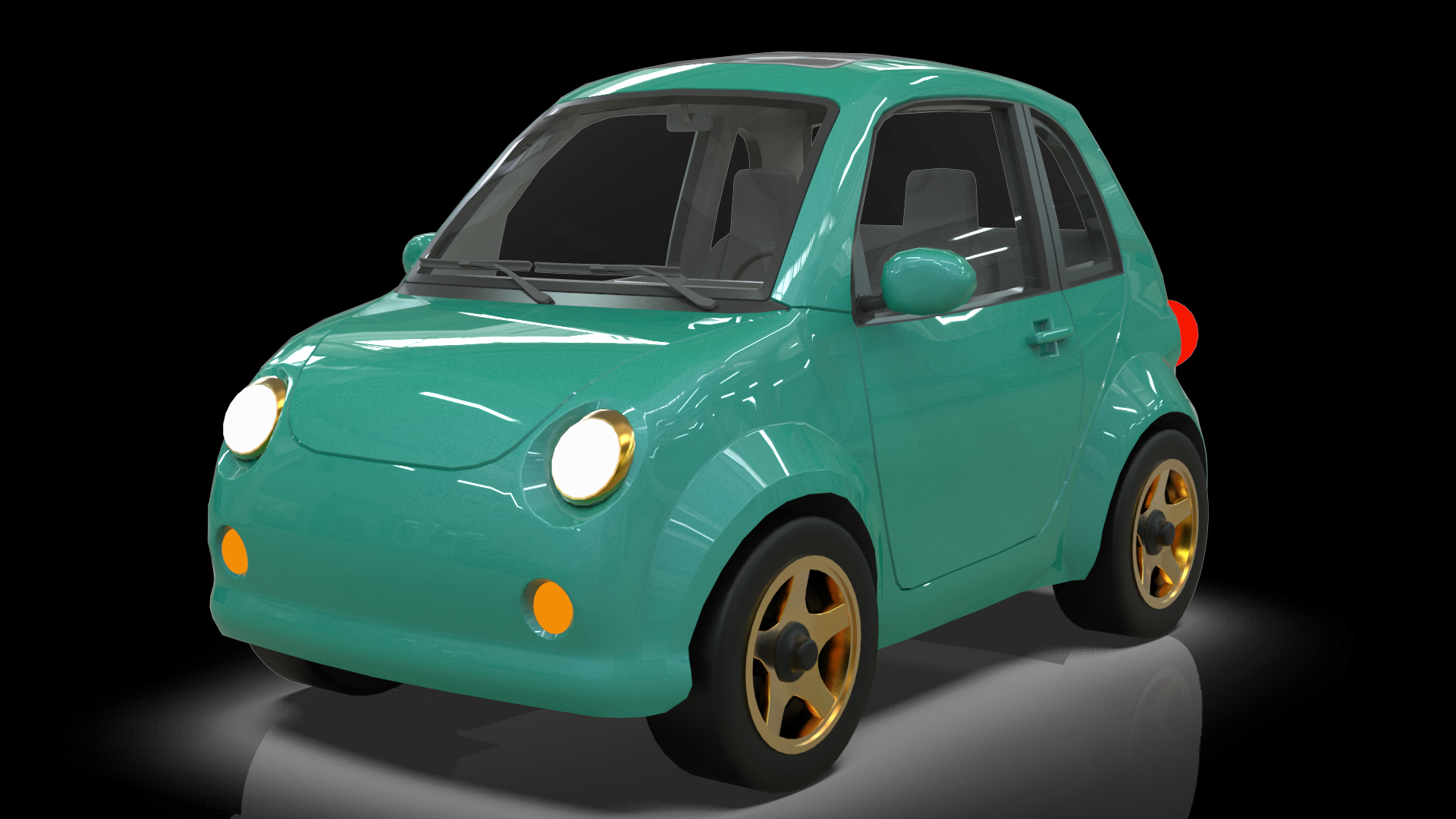 Concept Coupe Cartoon Car High Detail 3D Model