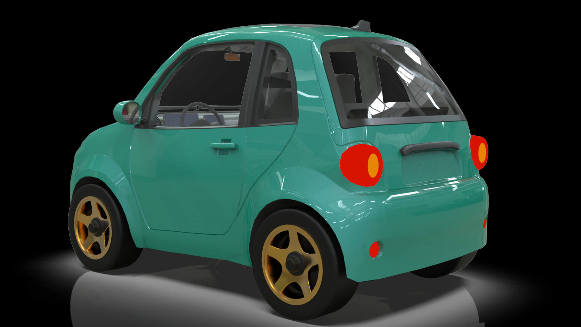 Concept Coupe Cartoon Car High Detail 3D Model