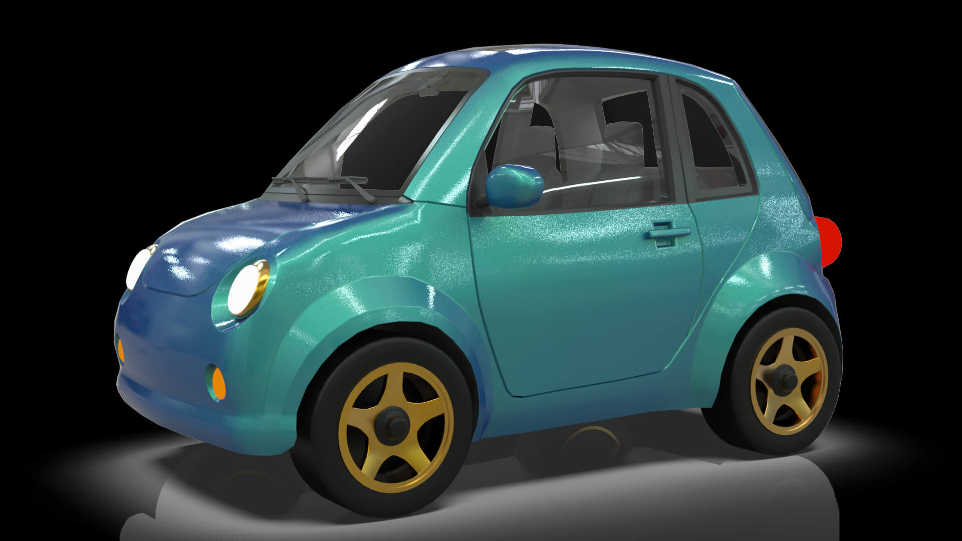 Concept Coupe Cartoon Car High Detail 3D Model