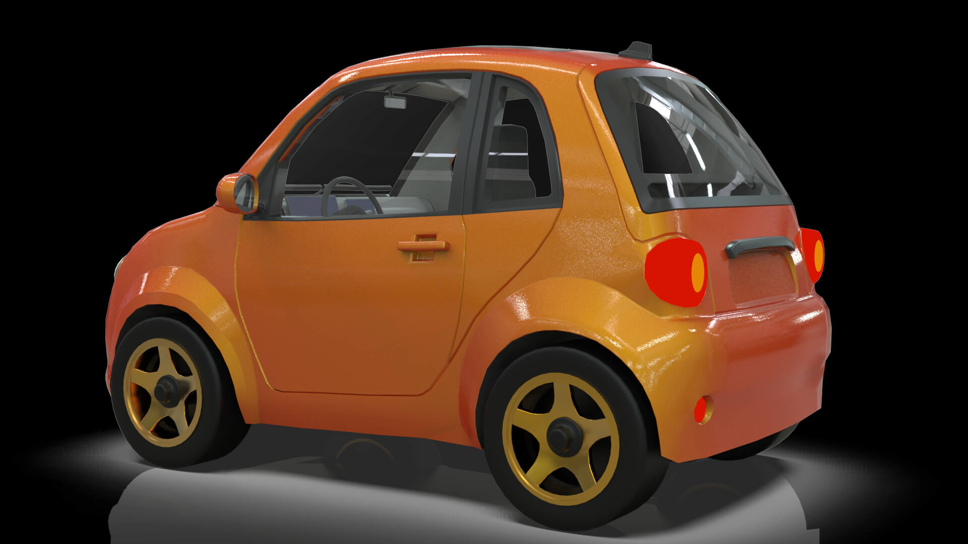 Concept Coupe Cartoon Car High Detail 3D Model