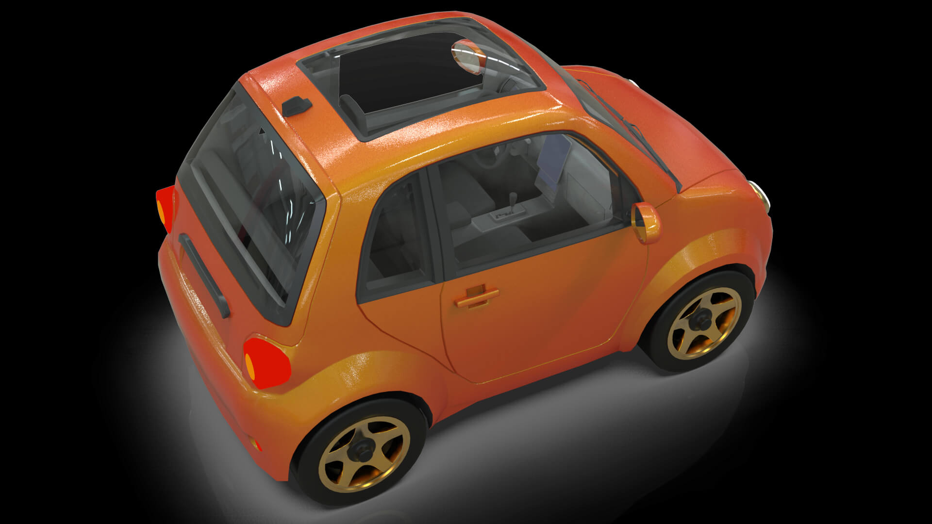 Concept Coupe Cartoon Car High Detail 3D Model