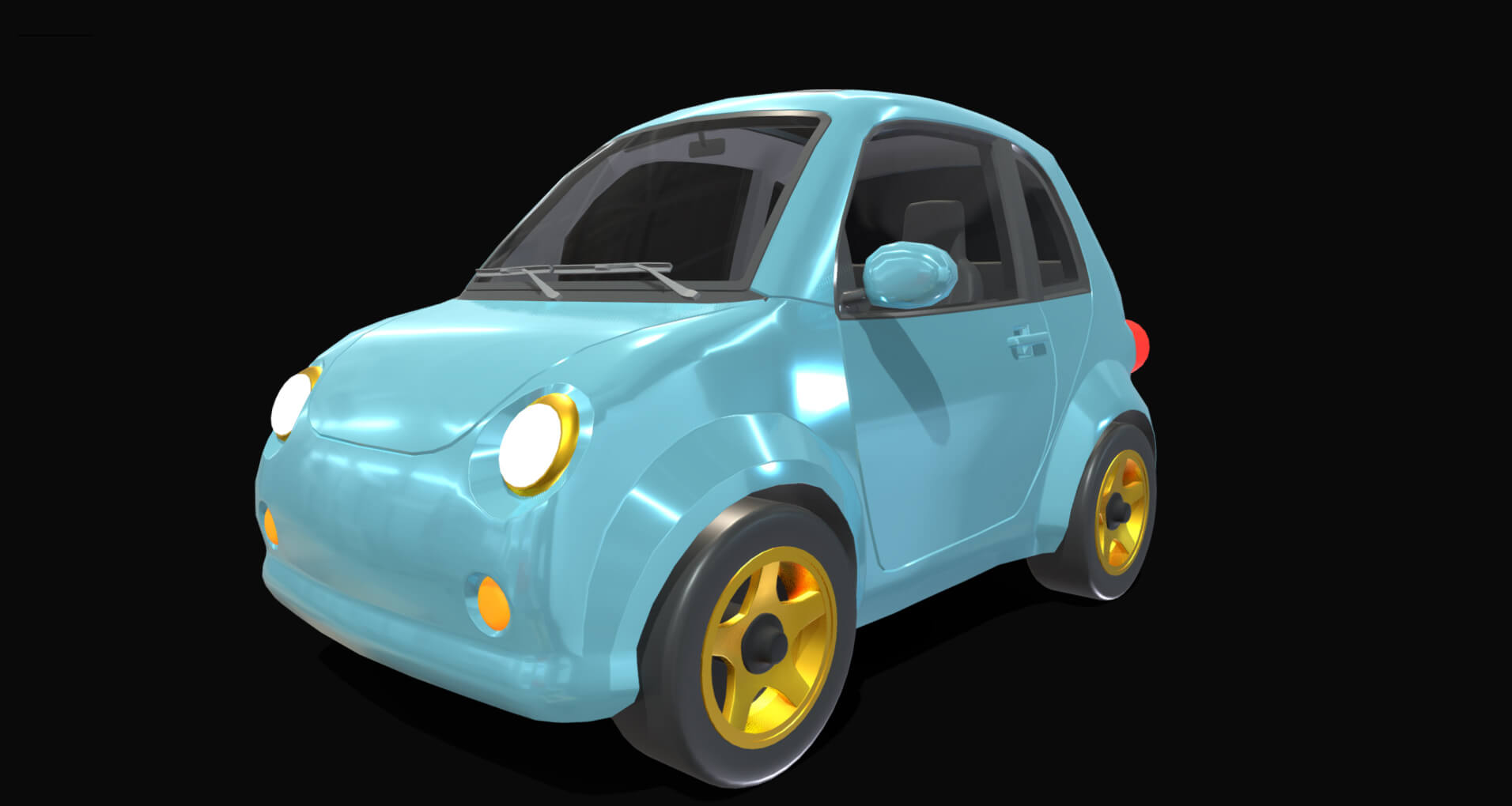 Concept Coupe Cartoon Car High Detail 3D Model