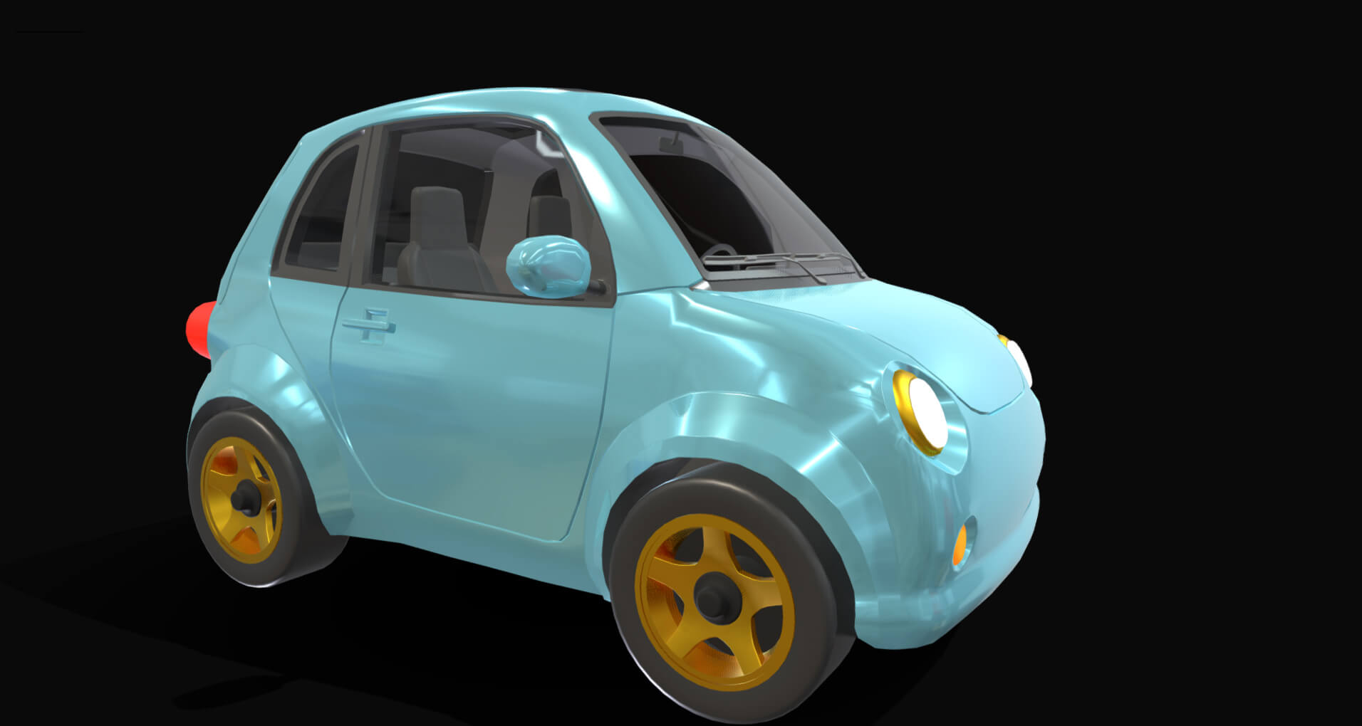 Concept Coupe Cartoon Car High Detail 3D Model