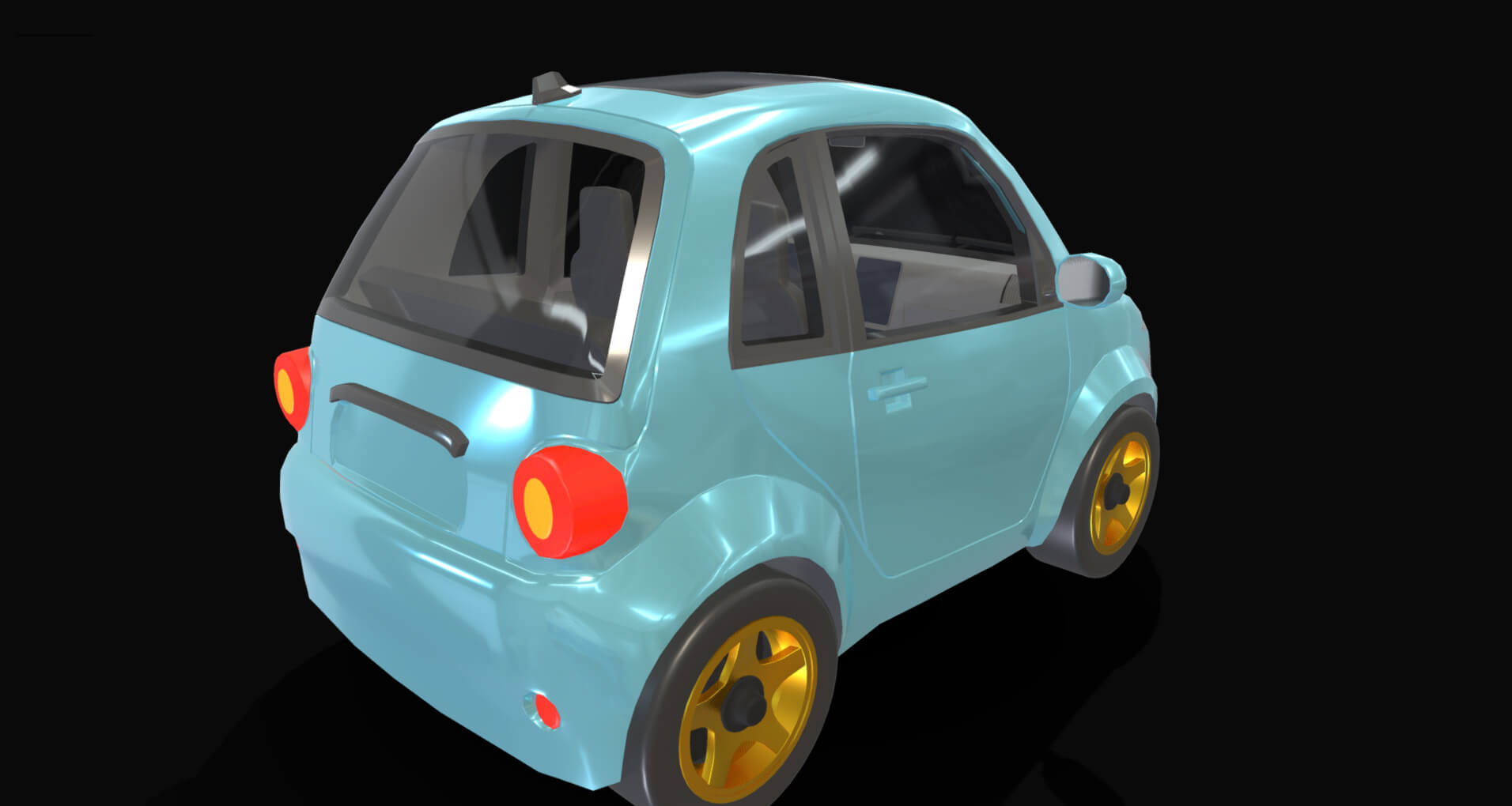 Concept Coupe Cartoon Car High Detail 3D Model