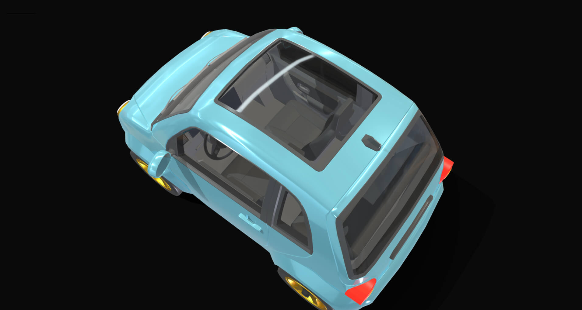 Concept Coupe Cartoon Car High Detail 3D Model