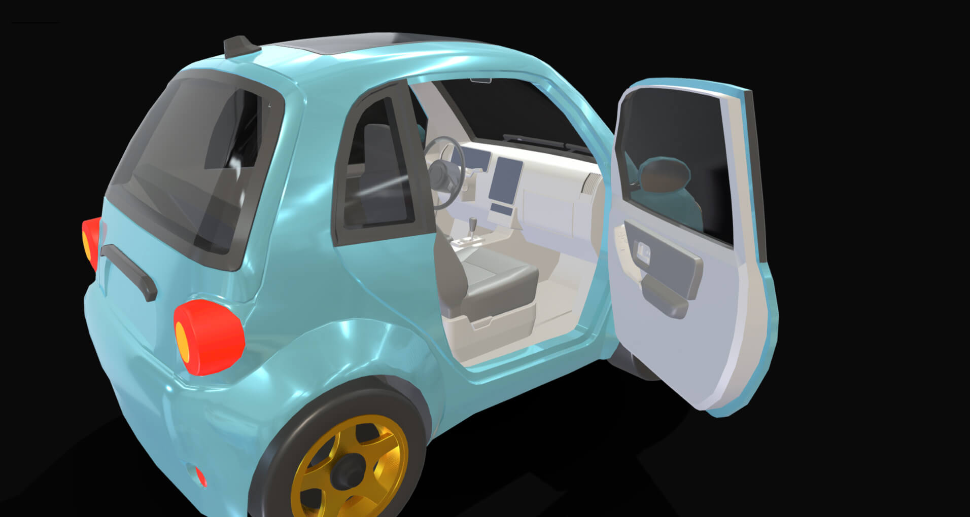 Concept Coupe Cartoon Car High Detail 3D Model