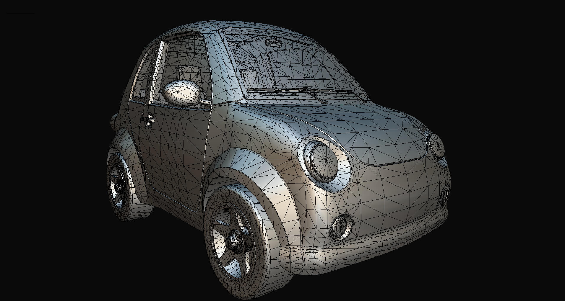 Concept Coupe Cartoon Car High Detail 3D Model