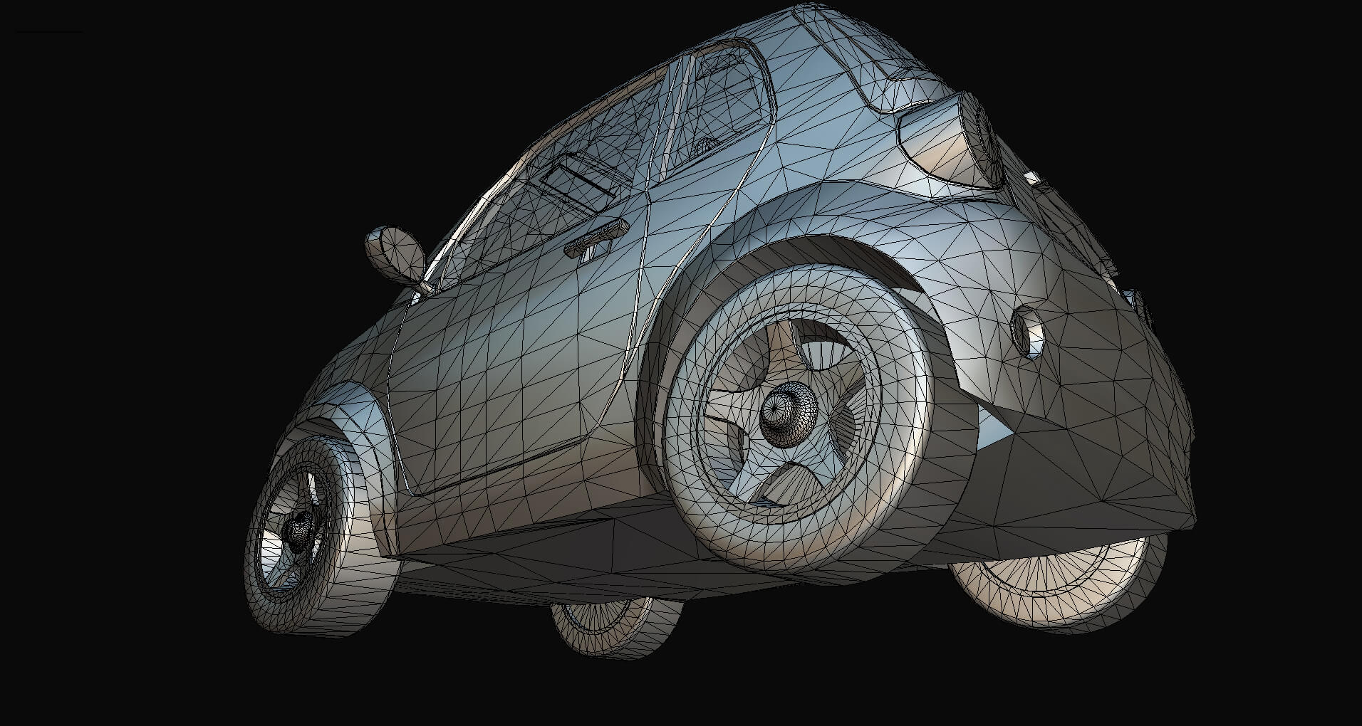 Concept Coupe Cartoon Car High Detail 3D Model