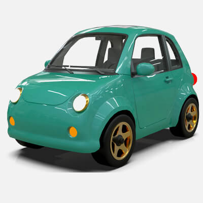 Concept Coupe Cartoon Car High Detail