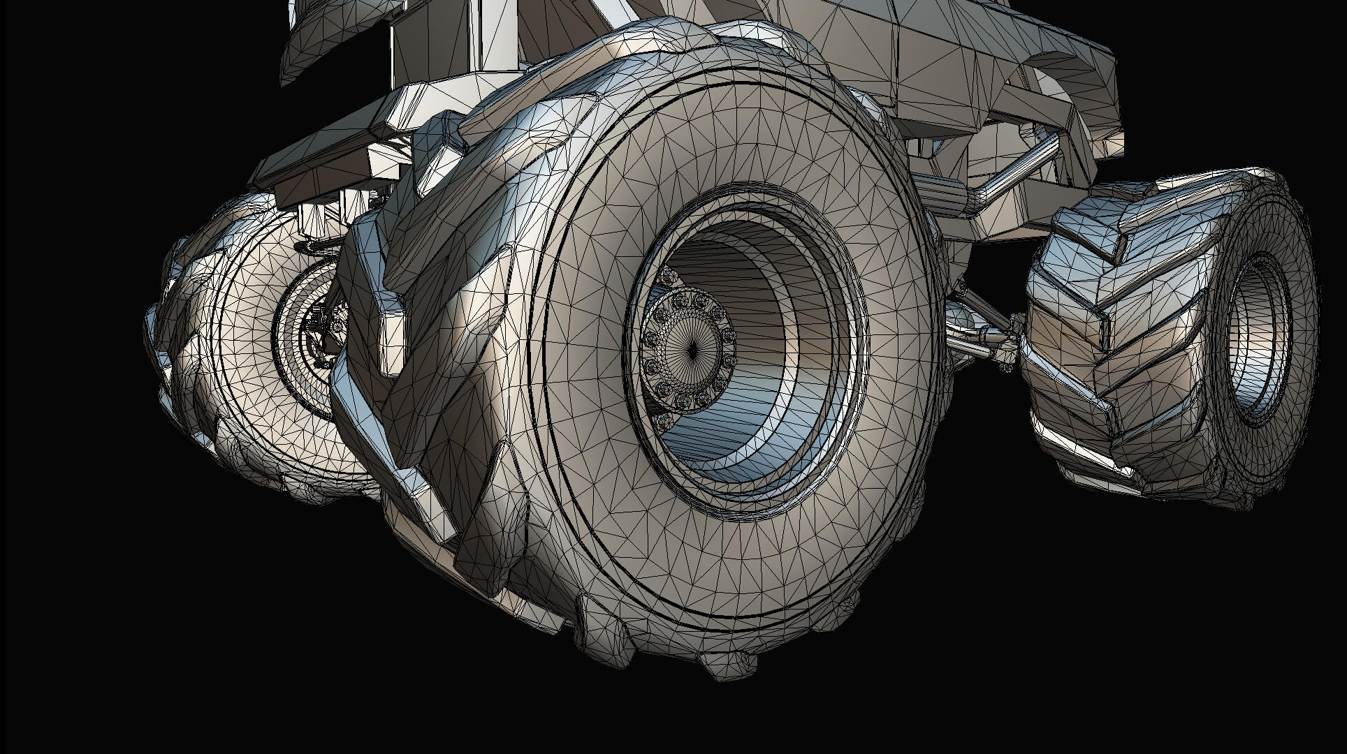 Midpoly Monster Truck 3D Model