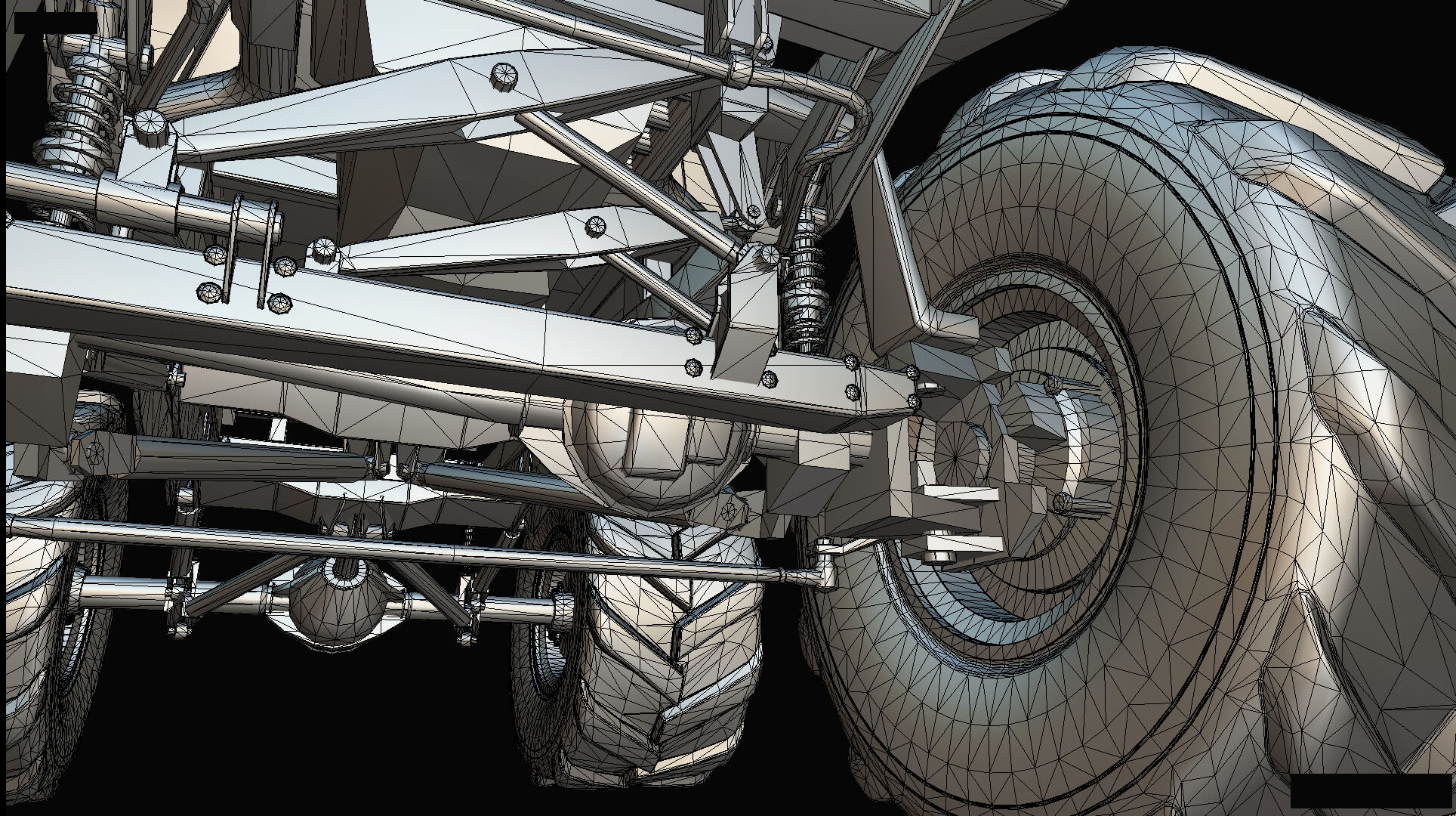 Midpoly Monster Truck 3D Model