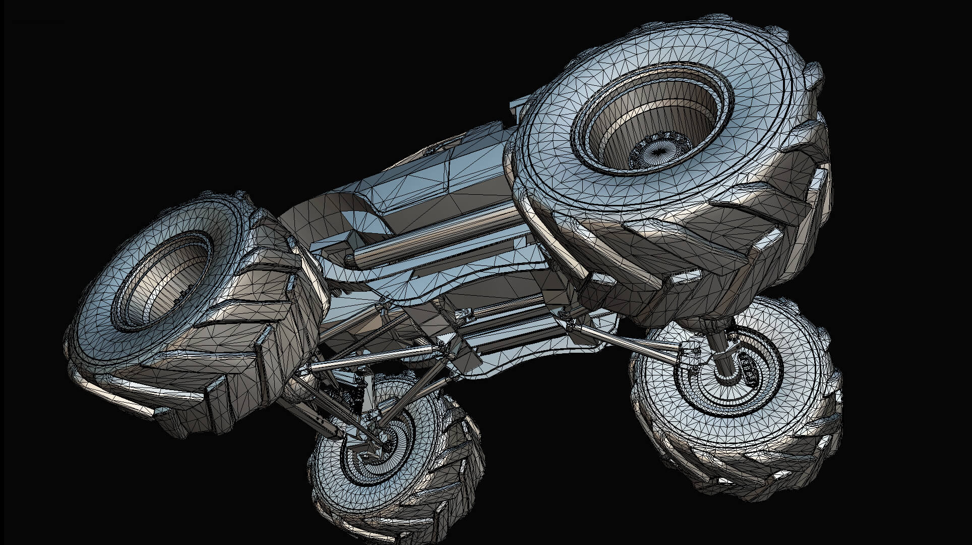 Midpoly Monster Truck 3D Model