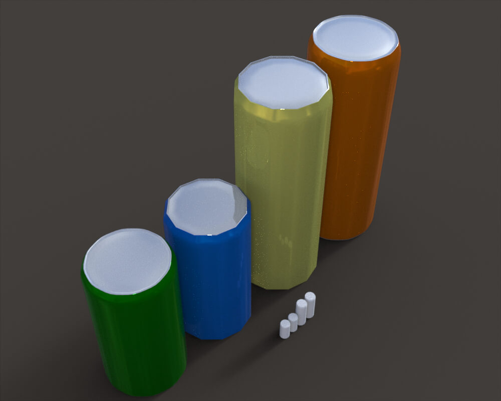 Aluminum Cans 3D Model