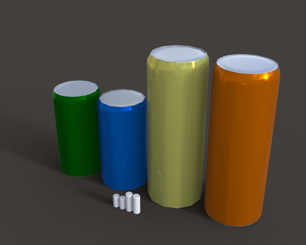 Aluminum Cans 3D Model