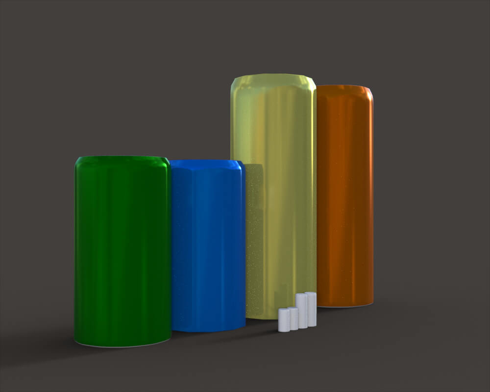 Aluminum Cans 3D Model