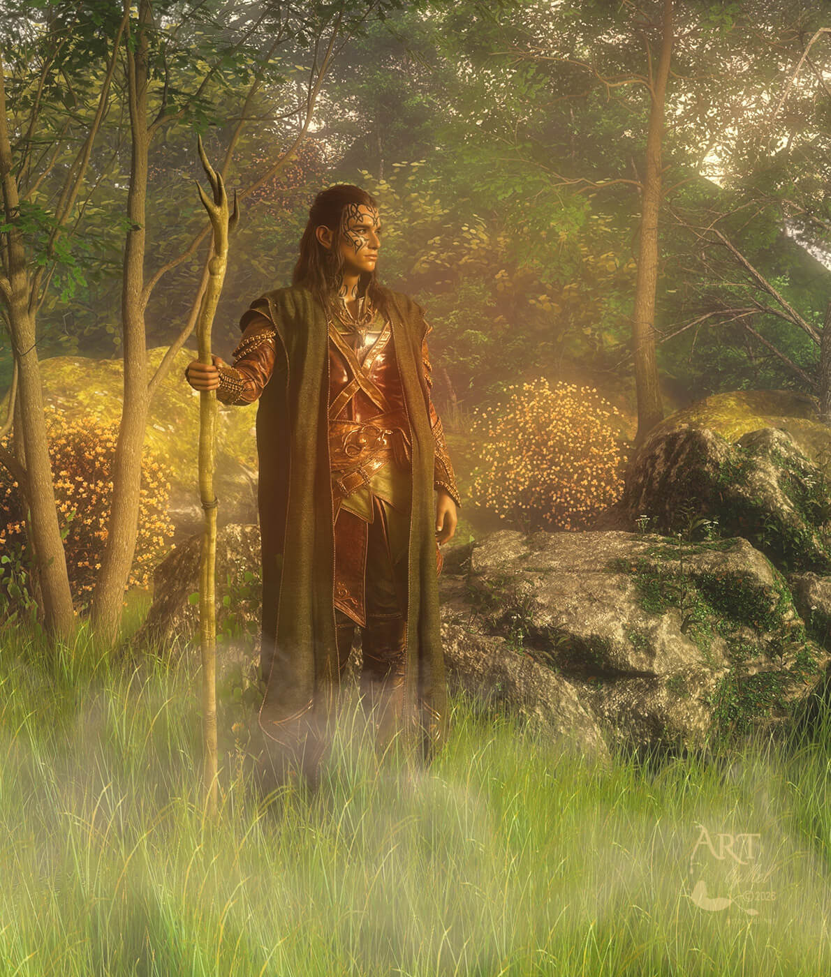 Merlin 3D Render, Digital Artwork by ArtbyMel