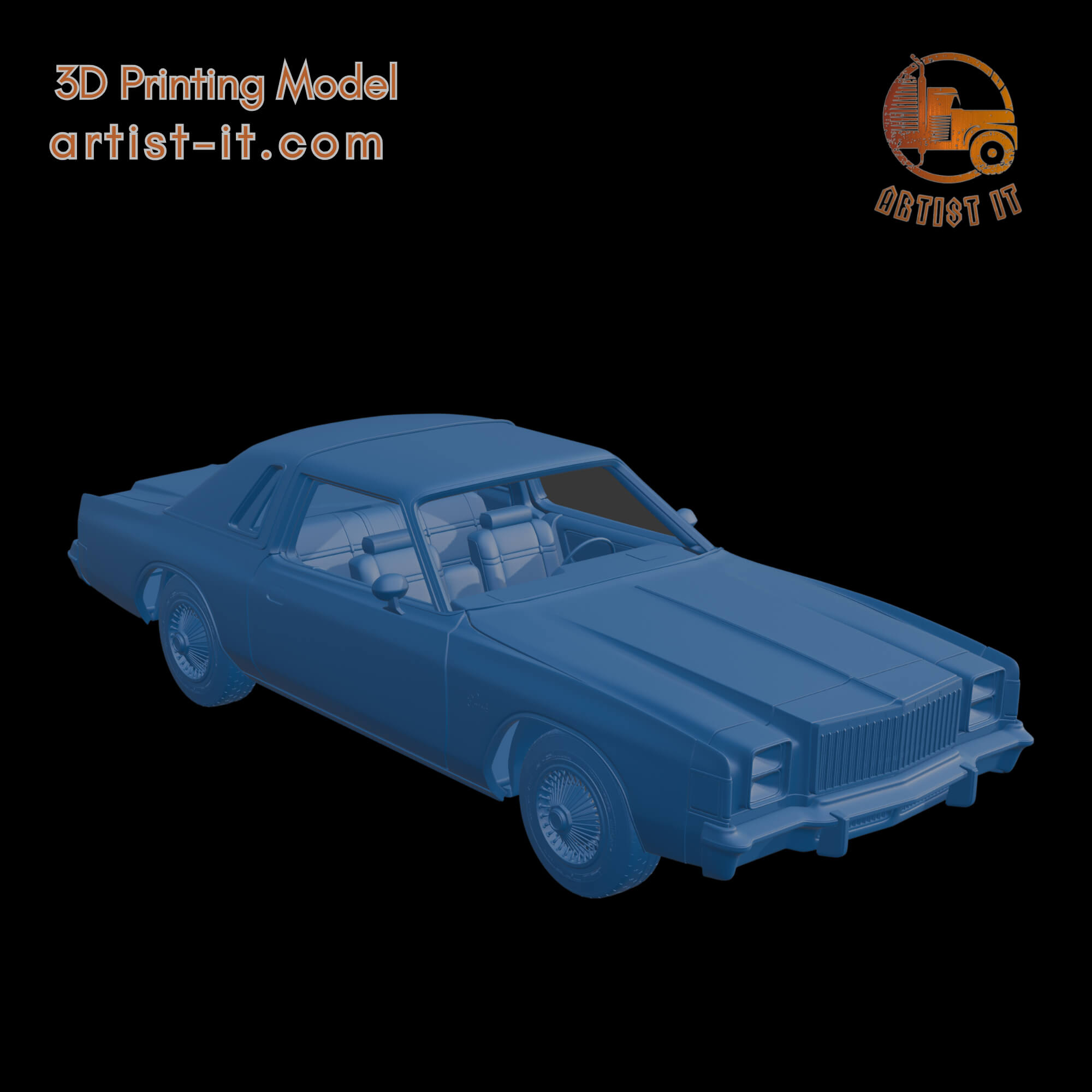 Chrysler Cordoba 1979 3D Print Model 3D Model