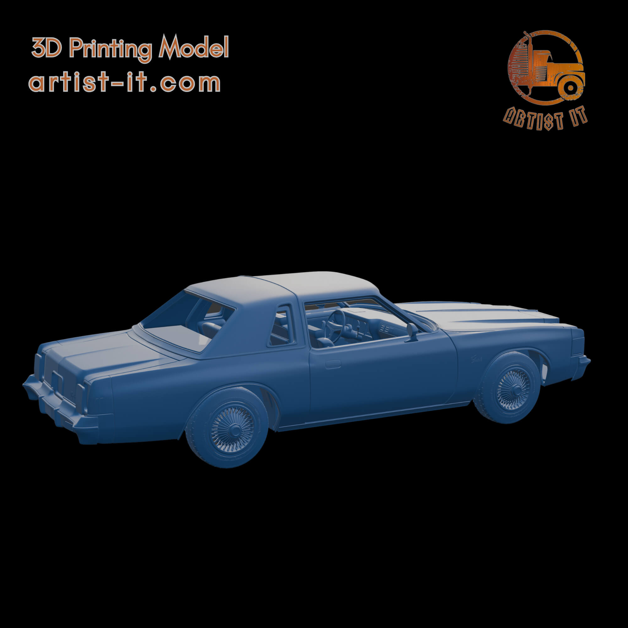 Chrysler Cordoba 1979 3D Print Model 3D Model