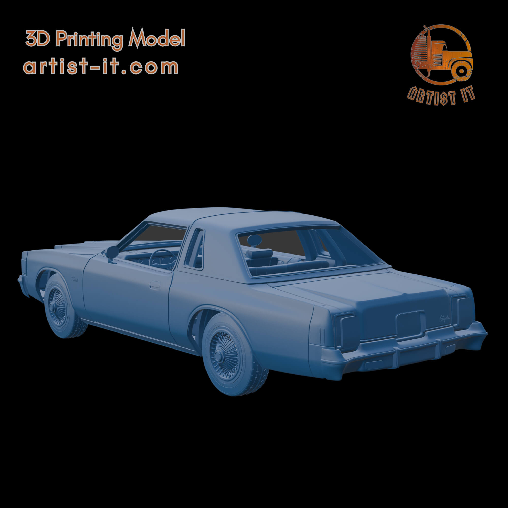 Chrysler Cordoba 1979 3D Print Model 3D Model